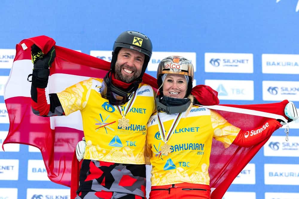 FIS Freestyle Ski, Snowboard and Freeski World Championships - Bakuriani GEO - PSL - ZOGG Julie SUI and PROMMEGGER Andreas AUT © Miha Matavz/FIS