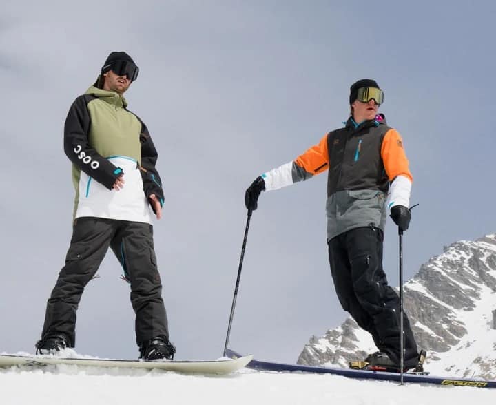 oosc Yeh Man Men's Ski & Snowboard Jacket - Black, Grey & Orange