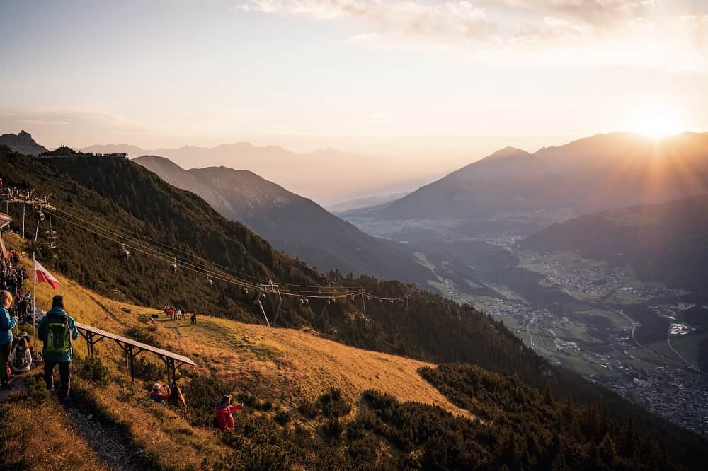 The Schlick 2000 hiking centre is ideally suited as a starting point for a sunrise tour along the Stubai Kalkkögel. © Schlick 2000