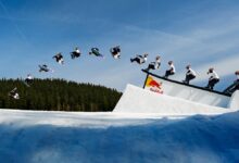 Jakub Hrones performs World's First Switch Boardslide Triple 1170 Out Of Rail session in Spindleruv Mlyn, Czech Republic.