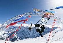 Fabian Boesch performs at the Red Bull Circus Boesch in Schilthorn, Switzerland on February 29, 2024. Credit: Lorenz Richard / Red Bull Content Pool