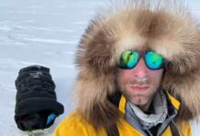 One week in and Jonny Huntington is on track for world first South Pole expedition. CREDIT: Jonny Huntington