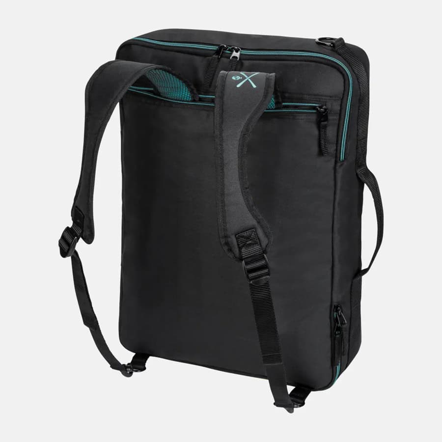 Black winter backpack with multiple compartments, adjustable straps, and durable material suitable for winter sports and outdoor adventures.