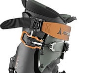 Precision digital ski boot with advanced binding system, ideal for winter sports enthusiasts seeking reliable performance on snow-covered terrains.