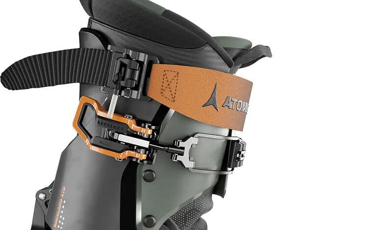Precision digital ski boot with advanced binding system, ideal for winter sports enthusiasts seeking reliable performance on snow-covered terrains.