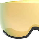 High-quality ski goggles with reflective yellow lenses, designed for optimal visibility and protection during winter sports in snowy conditions.