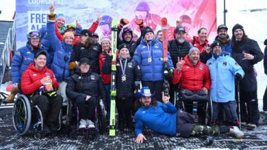 Archive photograph of U.S. Para Alpine skiing athletes from 2025–26
