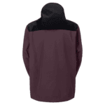 Men's outdoor jacket with 3-layer waterproof and windproof design, ideal for winter activities, featuring a black and maroon colour scheme.