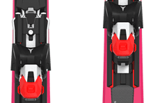 Pair of Atomic Redster S9 FIS skis designed for professional alpine racing, featuring a sleek red and black design with advanced technology for high performance on snow.